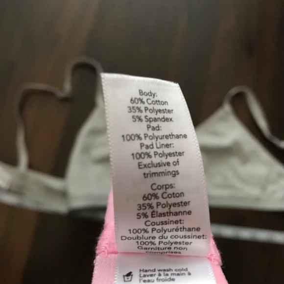 George Girls Training Bras XL Bundle Lot Cotton Pink and Grey Bundle Soft - Picture 5 of 5